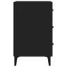 Vidaxl table de chevet noir 40x40x66 cm bois d'ingénierie