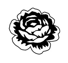 Tampon bois Rose 3,7 x 4 cm