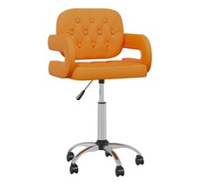 Vidaxl chaise pivotante de salle à manger orange similicuir