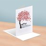 Carte de voeux arbre et feuilles reliefées - draeger paris