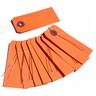 Etiquettes orange avec fil métallique x 10