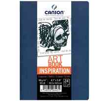 Pack de 2 Carnets dessin ARTBOOK INSPIRATION A6 96g 24 feuilles Bleu Indigo CANSON