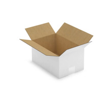 Caisse carton blanche simple cannelure RAJA 30x20x15 cm (colis de 25)