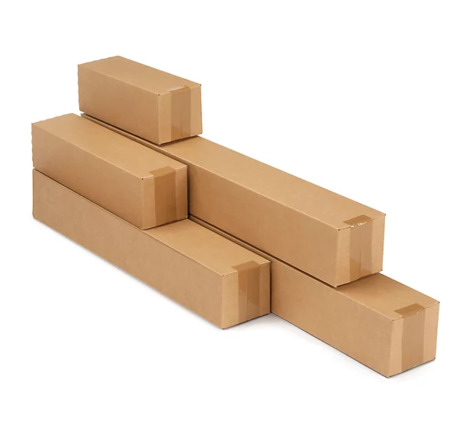 Caisse carton longue simple cannelure à montage instantané longueur 31x10 5x10 5 cm (lot de 20)