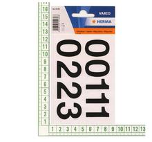 Sachet de 2 planches étiquettes chiffres 0-9 Noir H33 mm sur film HERMA
