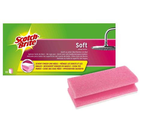 Eponge de nettoyage Soft, rose clair/blanc SCOTCH-BRITE