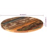 vidaXL Dessus de table rond 60 cm 25-27 mm Bois de récupération solide