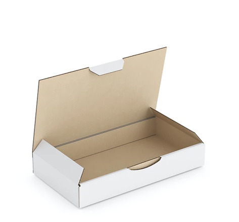 Boîte carton blanche d'expédition RAJAPOST 18,5x10,5x3 cm (colis de 50)