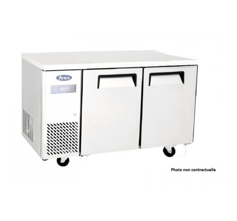Table Réfrigérée Positive Compacte 2 Portes avec Dosseret - 270 à 370 L - Atosa - R600A2 Portes370Pleine