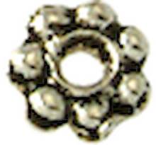 Perle rondelle métal Ø5 mm Rond Argenté (lot de 10)