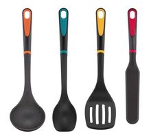 CHEFCLUB BY TEFAL Set 4 ustensiles : louche, cuillere, spatule a angle et spatule a crepes