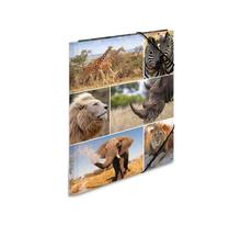 Chemise à élastiques 'animaux d'afrique', en carton, A3 HERMA