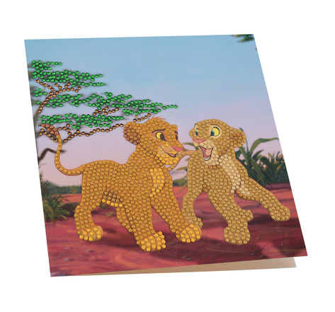 Carte à diamanter disney 18 cm le roi lion