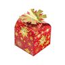 Mini boîte cadeau - motifs céleste - rouge et or