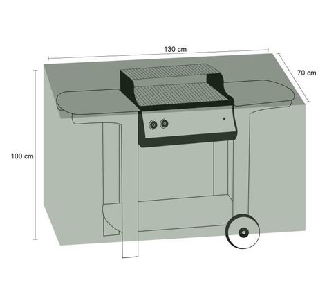 Housse pour barbecue rectangle 170 - Noire
