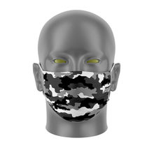 Masque Bandeau - Militaire Gris - Taille S - Masque tissu lavable 50 fois