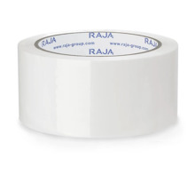 Ruban adhésif polypropylène blanc RAJA Standard, 28 microns 48 mm x 100 m (colis de 36)