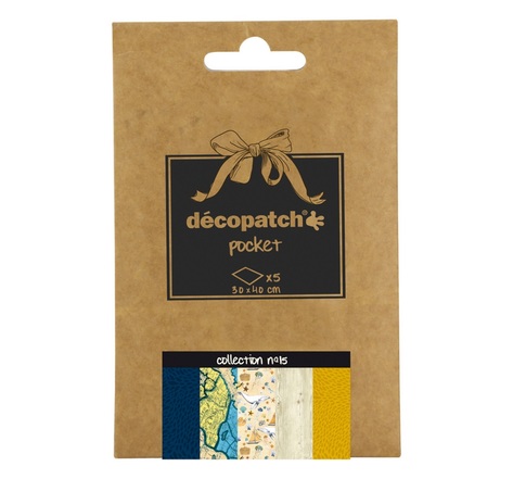 Décopatch - Déco Pocket 5 feuilles 30x40cm - Collection N°15