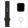 Apple Watch Series 6 GPS + Cellular, 44mm Boîtier en Aluminium Gris Sidéral avec Bracelet Sport Noir