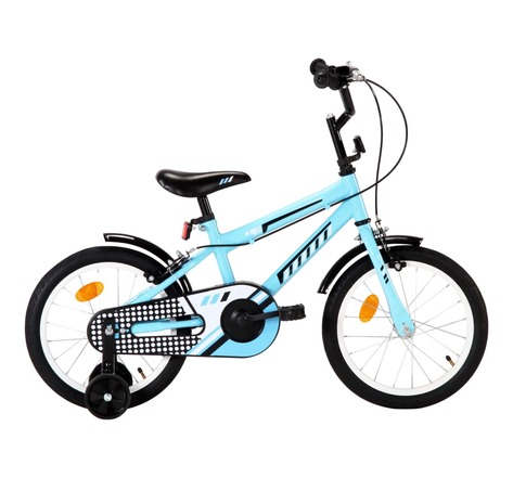 Vidaxl vélo pour enfants 16 pouces noir et bleu