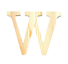 Alphabet en bois 19 cm lettre w