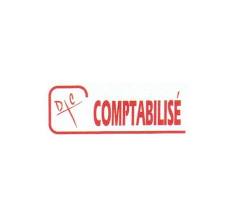Tampon X-print 4912 Formule Commerciale Texte + Picto 'COMPTABILISÉ' Rouge TRODAT