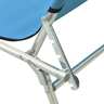 vidaXL Chaise longue pliable avec auvent acier turquoise et bleu