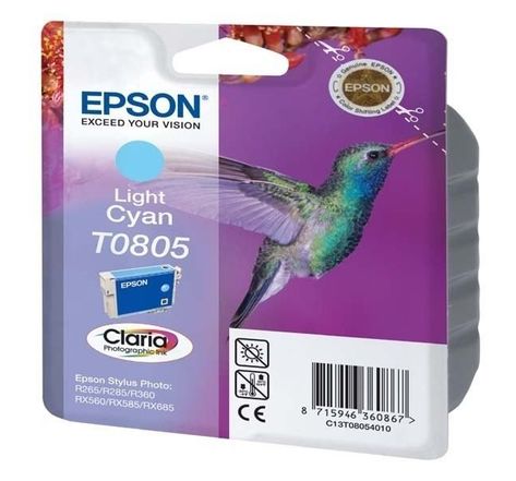 Epson t0805 colibri cartouche d'encre cyan clair