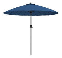 vidaXL Parasol d'extérieur avec mât en aluminium 270 cm Bleu azuré