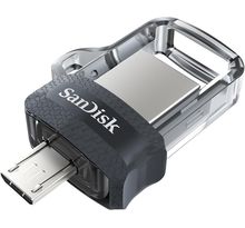Clé USB Sandisk Dual Drive m3.0 Micro USB/USB-C 3.0  64Go (Argent)