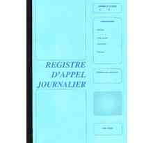 PIQURE 28 pages'REG.CAHIER D'APPEL JOURNALIER' 40 ELEVES ELVE