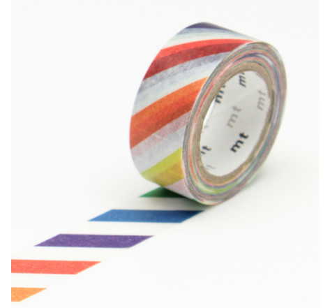 Masking Tape MT Kids 1,5 cm Rayure multicolore - Masking Tape (MT)