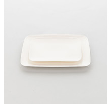 Assiette Plate Rectangulaire Porcelaine Liguria L 220 à 290 mm - Lot de 6 - Stalgast -    22 cm      Porcelaine                   220x175 mm