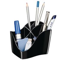 Pot à crayons Ellypse Blaue Engel 340 R 4 compartiments 11,8 x 8,9 x 9,8 cm Polystyrène Noir