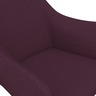 Vidaxl chaise pivotante de salle à manger violet tissu