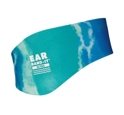 Bandeau natation néoprène earband-it taille large - bleu tie & dye