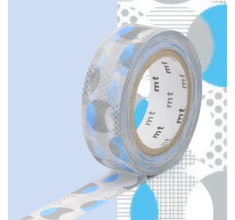 Masking tape mt cercles bleu - overlapped blue