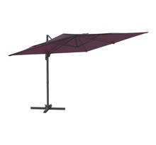 Vidaxl parasol cantilever à led rouge bordeaux 400x300 cm