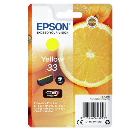 EPSON Cartouche Oranges Encre Claria Cartouche Oranges Encre Claria Premium Jaune