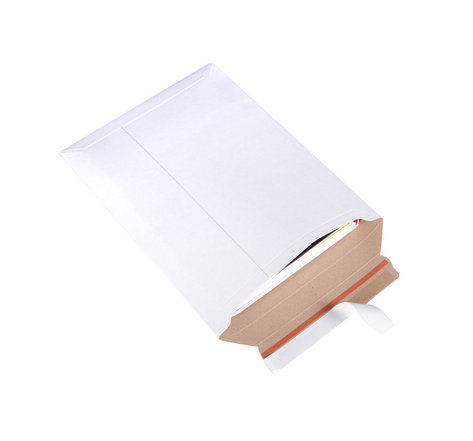 Lot de 5 enveloppes cartonnée blanche 240×315