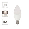 Pack de 3 ampoules led (flamme)  culot e14  conso. 6w (eq. 40w)  470 lumens  blanc neutre