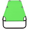 vidaXL Chaise longue pliable acier vert