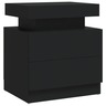 vidaXL Table de chevet Noir 45x35x52 cm Aggloméré
