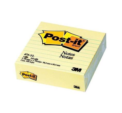 3M Post-it Notes bloc XL, 100 x 100 mm, jaune POST-IT