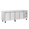 Table réfrigérée positive - inox 4 portes 449l - polar - r600a - acier inoxydable4pleine x600xmm