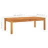 Vidaxl table basse 100x50x33 cm bois d'acacia solide