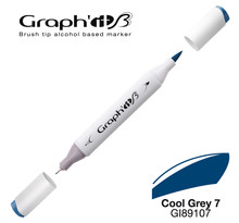 Marqueur manga à l'alcool Graph'it Brush 9107 Cool Grey 7 - Graph'it