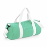 Sac de voyage toile - 20 l - varsity barrel bag - bg140 - vert menthe