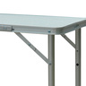 Table pliante table de camping table de jardin hauteur réglable aluminium MDF blanc