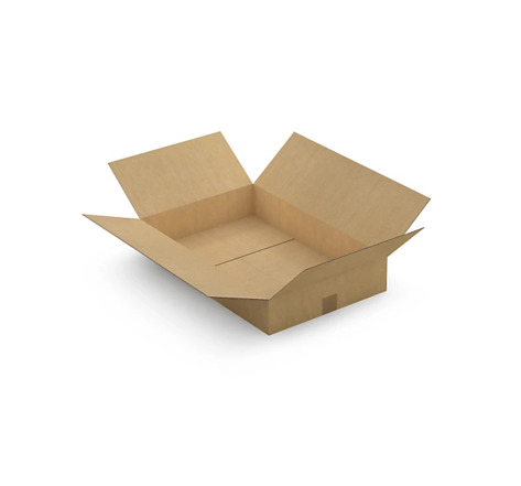 Caisse carton plate brune simple cannelure RAJA 60x40x10 cm (colis de 20)